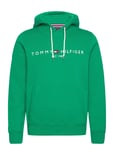 Tommy Logo Hoody Tops Sweat-shirts & Hoodies Hoodies Green Tommy Hilfiger