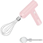 Elektrisk handmixer i rostfritt stål, USB-laddningsbar elektrisk H
