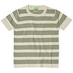 FUB Stripete T-skjorte Ecru/Olive | Beige | 90 cm