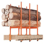 Forest master BLS-3H Support pour bûches de scie, tronçonneuse, support de charge de 250 kg avec supports en bois