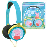 LEXIBOOK PEPPA PIG FOLDABLE STEREO HEADPHONES WITH VOLUME LIMITER- BLUE -HP015PP
