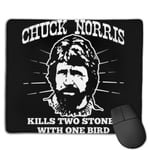Chuck Norris Kills Two Stones with One Bird Customized Designs Non-Slip Rubber Base Gaming Mouse Pads for Mac,22cm×18cm， Pc, Computers. Ideal for Working Or Game