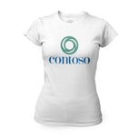 T-Shirt Femme Col Rond Contoso Geek Ordinateur Informaticien