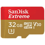 SanDisk 32GB Extreme Micro SDHC UHS-I U3 4K 90MB/S Memory Card Class 10