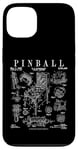 Pinball Arcade Gaming Machine Vintage Gamer Imprimé Brevet Coque pour iPhone 13
