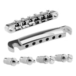 Silver Bridge & Tailpiece Kit with Studs Fit for for Epiphone Les Paul Guitar
