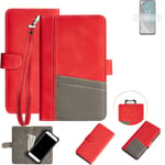 PROTECTIVE CASE FOR Nokia C32 RED, GREY SMARPTHONE COVER WALLETCASE