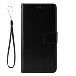 EIDERWOOD Sony Xperia 5 II Läder Plånboksfodral med Rem - Svart