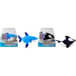 Lansay ZHU ZHU Aquarium - Lot de 2 Poissons : 1 Martin Le Requin + 1 Margot Le Petit Orque - Mini Univers - Animal Interactif - Dès 4 Ans