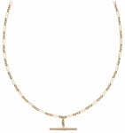 Elements Gold GN354 9ct Yellow Gold T-bar Chain Necklace Jewellery