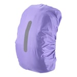 55-65L Waterproof Backpack Rain Cover with Vertical Strap L Purple