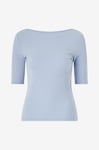 Calvin Klein - Topp Modal Rib Scoop Back Top - Blå