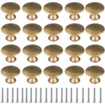 20 st Mässingsdörrknoppar Vintage Mässingshandtag Skåpknoppar Lådhandtag