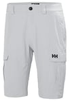 Helly Hansen Mens Quick-Dry Cargo Shorts, 32, Grey Fog