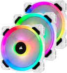 Corsair LL120 RGB 120mm Dual Light Loop PWM RGB Fans - Triple Fan Kit with Ligh