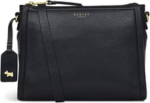 Radley Black Crossbody Bag Small Leather Top Zip Shoulder Handbag Chartwell