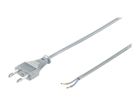 Wentronic Goobay Euro-kabel för montering, 1,5 m, grå, grå - Euro-kontakt (typ C, CEE 7/16) &gt lösa kabeländar (51346)
