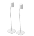 GT STUDIO SONOS Speaker Stands for SONOS One, One SL, Play:1, Play:3, Premium Design Improves Surround Sound, Complete Cord Concealment, Heavy Base - (Pair, White)