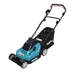Makita DLM382CT2 Twin 18V (36V) Li-ion LXT 38cm Lawnmower Complete with 2 x 5.0 Ah Batteries and Twin Port Charger