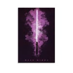 DRAGON VINES Cool Star Wars Purple Lightsaber decorations wall decorations for living room08x12inch(20x30cm)