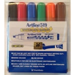 Artline Whiteboardpennor Ek-519 Snedskuren Spets, 6 Färger/fp Multicolor Ek-519/6w 96