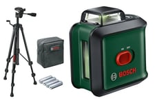Bosch cross line laser UniversalLevel 360 with premium tripod (vertical + horizontal laser lines incl. 360° for alignment throughout the entire room)