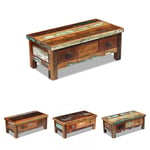 The Living Store Soffbord med lådor massivt återvunnet trä 90x45x35 cm -  Soffbord