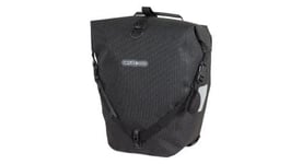Sacoche de porte bagages ortlieb back roller high visibility 20l noir reflechissant