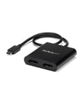 StarTech.com Adaptateur USB-C vers Double DisplayPort 1.2, Hub Multi-Moniteur MST, écran 4K 30Hz/1080p 60Hz DP Exte