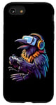 Coque pour iPhone SE (2020) / 7 / 8 Crow Bird Gamer Casque de jeu vidéo