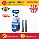 GENUINE Oral-B iO Replacement Brush Heads | Ultimate Clean | BLACK | Pack Of 2