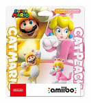 amiibo Super Mario Series Cat Peach / cat Mario Double Set NEW from Japan