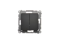 Kontakt-Simon Simon 54 Candlestick Switch (Module) 10Ax 250V Quick Disconnect Black Mat Dw5.01/49