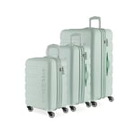Swiss Gear 7366 Hardside Expandable Luggage with Spinner Wheels, Clearly Aqua, 3-Piece Set (19/23/27), 7366 Hardside Expandable Luggage with Spinner Wheels
