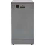 Beko DVS04020S Slimline Dishwasher - Silver - E Rated