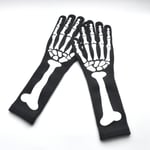 1 par Halloween Luminous Skeleton-handskar Fullfinger för Cosplay-kost