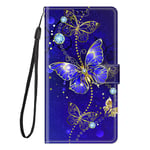 Thoankj Samsung J5 2016 Case, J5 2016 Samsung Phone Case Wallet Shockproof Slim Flip Leather Cover with Magnetic Stand Card Holder Silicone Protective Case for Samsung Galaxy J5 2016 Blue Butterfly