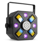 BeamZ MultiAce3 LED-effekt 3-i-1 - Discolampa - Derby - Stroboskop - UV ljus, 3-i-1 - Discolampa - Derby - Stroboskop - black light