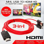Micro Usb To Hdmi 1080p Hd Tv Adapter Cable Mobile Phones Access