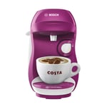 TASSIMO Bosch Happy TAS1001GB Coffee Machine 1400 Watt, 0.7 Litre - Purple/White