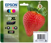 Epson Multipack 29XL (Fraise) T2996 - Pack 4 cartouches d'encre haute capacité - noir, cyan, magenta, jaune