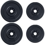4 Piece Dumbell Barbell Plate Set 2 x 5kg and 2 x 10kg for Home Gym