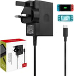 Nintendo Switch Fast Charging Charger Power Supply Adapter AC Type C cable-Black