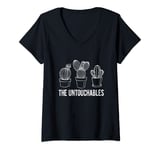 Womens The Untouchables Succulents Funny Cactus V-Neck T-Shirt