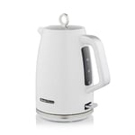 Swan Elegance 1.7L 3KW Kettle Textured White Gloss Finish/Chrome Trim SK14016WHT