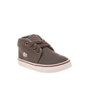 Lacoste Childrens Unisex Ampthill Trainers - Brown - Size UK 3 Infant