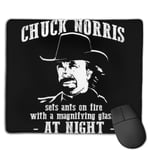 Chuck Norris Sets Fire to Ants at Night Customized Designs Non-Slip Rubber Base Gaming Mouse Pads for Mac,22cm×18cm， Pc, Computers. Ideal for Working Or Game