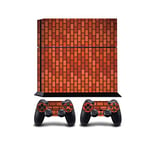 Red Brick Print PS4 PlayStation 4 Vinyl Wrap/Skin/Cover for Sony PlayStation 4 Console and PS4 Controllers