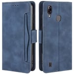 HualuBro Blackview A60 Pro Case, Magnetic Full Body Protection Shockproof Flip Leather Wallet Case Cover with Card Slot Holder for Blackview A60 Pro 2019 Phone Case (Blue)