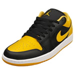 Nike Air Jordan 1 Low Mens Black Yellow Fashion Trainers - 11 UK